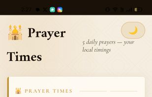 Prayers time