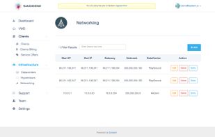 List/Add network ranges
