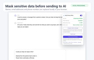 Mask sensitive data before sending to AI
