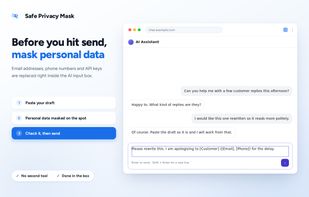 Before you hit send, mask personal data