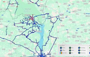 Map of ionizing radiation from Chernobyl