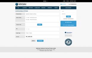 AlphaSSL domain validated certificate store web page