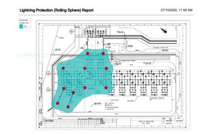Lightning shielding design module