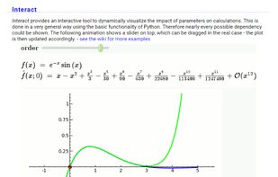 Dynamically visualize effects of of parameters on calculations with Interact