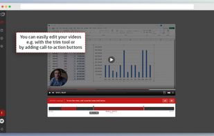 You can easily edit your videos e.g. with the trim tool or by adding call-to-action buttons