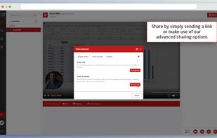 Share by simply sending a link or make use of our advanced sharing options