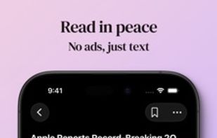 "Read in peace: No ads, just read"