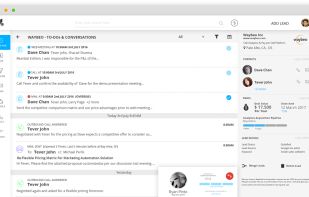 Saleshub, get all your followups, meetings, to-dos, important emails, phone calls in a timeline.