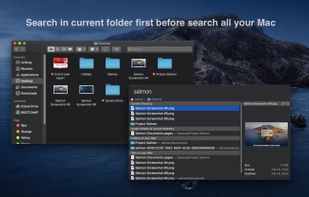 Search in current folder first before search all your Mac