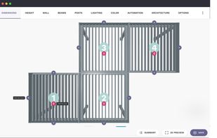 3D Pergola Configurator with modular configuration and manufacturing outputs.