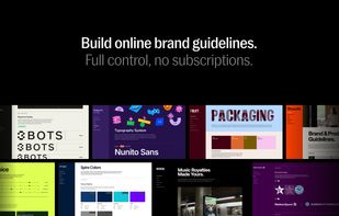 Build online brand guidelines. Full control, no subscriptions. 
