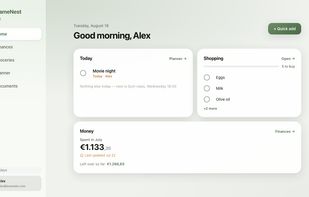 Home web view