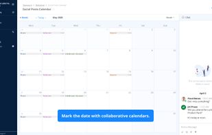 Take advantage of shared calendars where you can outline your marketing activities, plan your roadmap, or just share our PTO's.
