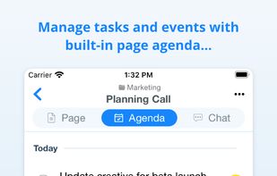 See all tasks and events for a document in the Agenda tab.