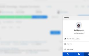 Unobtrusive, minimal, simple. The Samespace Dock is your call agent's best friend.