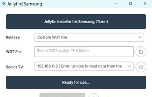 Samsung Jellyfin Installer screenshot 1