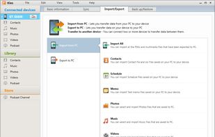 Samsung Kies screenshot 1