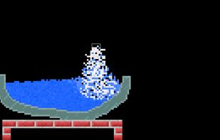 Salt being poured into a glass bowl