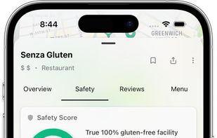Restaurant pages combine safety details, proof chips, and community context before you decide.