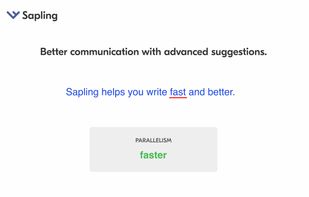 Grammar and spelling features.