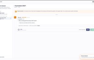 The expert channel is a back-channel for commucation between the AI and your product expert(s). This allows the AI agent to double check information with an expert before sending it to a client, without the client ever knowing an expert was involved. The expert can write in shorthand and the AI will rewrite to a customer friendly message.