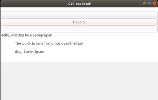 GTK back-end
