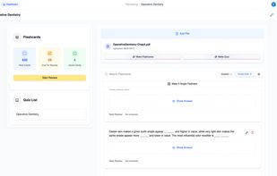 Make multiple sets of flashcards without duplicates. 100 page pdf -> thousands of cards