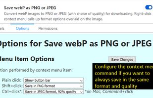 Save webP as PNG or JPEG Extension screenshot 3