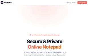 Secure & Private Online Notepad