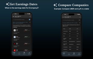 Savvy Trader AI - Get Company Data - Example question: What is the earnings date for [Company]? Compare Companies - Example question: Compare Uber and Lyft in a table.