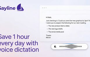 Save 1 hour every day with voice dictation using Sayline