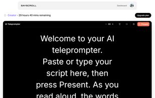 Sayscroll AI teleprompter