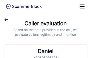Caller evaluation