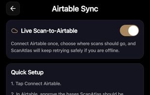 Airtable integration; Sync your inventory directly to Airtable!
