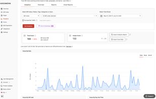 Track scans by date, location, and device, filter bot traffic, and export reports or get an AI summary of QR Code performance.
