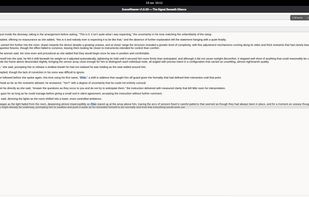 Focus mode removes distractions and keeps attention on the current section being written.