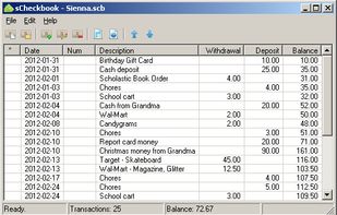 sCheckbook screenshot 1