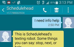 Autotext takes care of finding workers when an event is too close and providing your worker's with info when they need it.