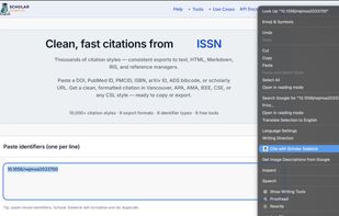 Home page with Chrome Extension menu