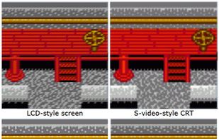 Pixelized graphics under various filters supported by Sclender.