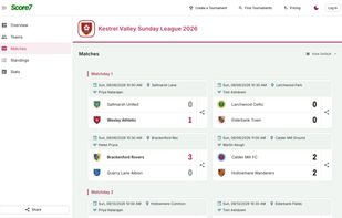 Match schedule with the date, time, venue and referee of every match