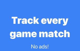 Track every game match - No ads!