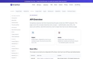 API reference covering authentication, base URLs and the async job workflow