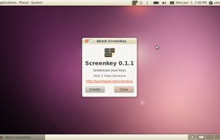 Screenkey screenshot 1