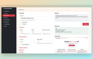 Playground to generate and test requests.