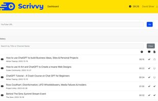 List of summarized videos