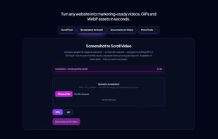 Screenshot to scroll video