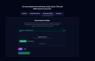 Secondary Screenshot  tool Landing Page and Tool