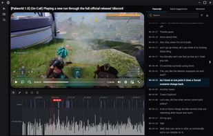 A video with smart timeline and transcript