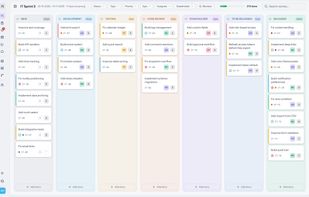 Scrum board: every column of the sprint on one screen